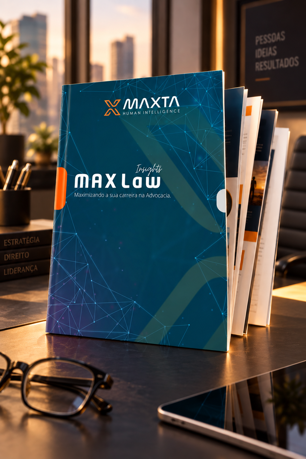 Relatório MAX Law em escritório jurídico