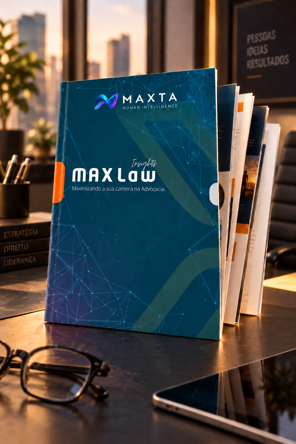Relatório MAX Law em escritório jurídico